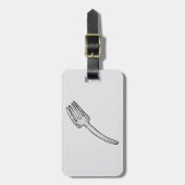 Rustieke vork retro bestek bagagelabel (Voorkant verticaal)