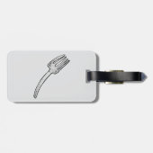 Rustieke vork retro bestek bagagelabel (Achterkant horizontaal)