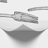 Rustieke  vork retro bestek cadeaupapier