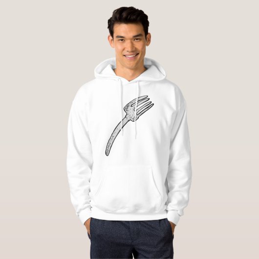 Rustieke  vork retro bestek hoodie (Voorkant volledig)