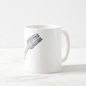 Rustieke  vork retro bestek koffiemok (Voorkant rechts)