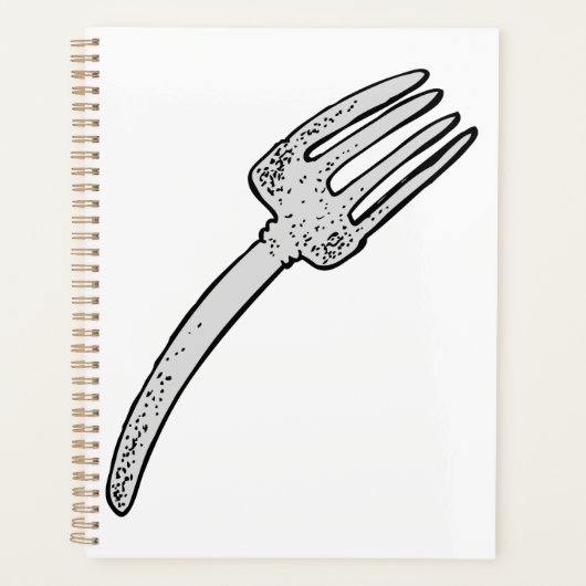 Rustieke  vork retro bestek planner (Voorkant)