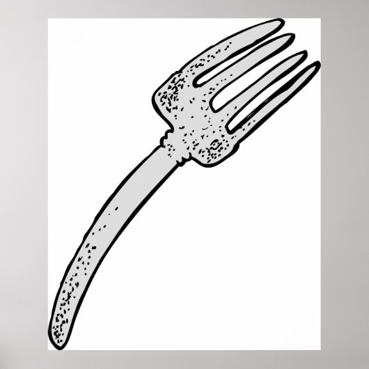 Rustieke vork retro bestek poster (Voorkant)