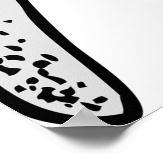 Rustieke  vork retro bestek poster (Hoek)