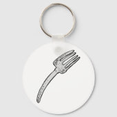 Rustieke  vork retro bestek sleutelhanger (Voorkant)