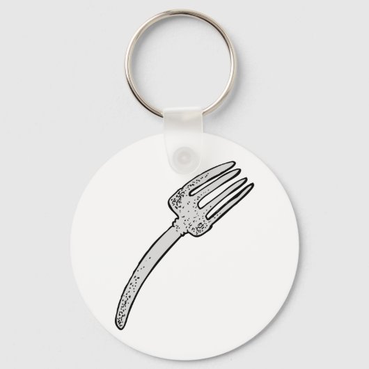 Rustieke vork retro bestek sleutelhanger (Achterkant)