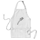 Rustieke vork retro bestek standaard schort (Voorkant)