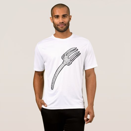 Rustieke vork retro bestek t-shirt (Voorkant volledig)