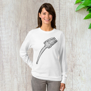 Rustieke  vork retro bestek t-shirt