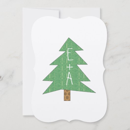 Rustieke vos en dennenboom bruiloft uitnodiging (Achterkant)