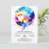 rustieke vos verjaardag gelukzaligheid kaart (Staand voorkant)