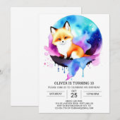 rustieke vos verjaardag gelukzaligheid kaart (Voorkant / Achterkant)