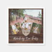 Rustieke Vow Vernieuwing Jubileum Foto Collage Par Servet (Voorkant)