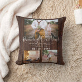 Rustieke Vow Vernieuwing Jubileum Fotocollage Kussen (Deken)
