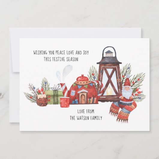 Rustieke Vrede Liefde Vreugde Kerst Foto Persoonli (Voorkant)