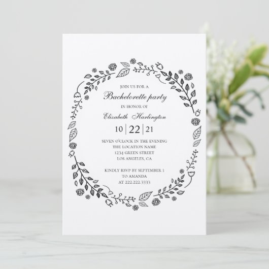 Rustieke vrijgezellenfeest. Botanisch land Kaart (Staand voorkant)