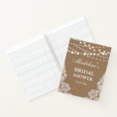 Rustieke Vrijgezellenfeest Burlap Lace Lights Cade Notitieboek (Binnen)