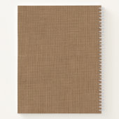 Rustieke Vrijgezellenfeest Burlap Lace Lights Cade Notitieboek (Achterkant)