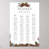 Rustieke Vrijgezellenfeest Zitting Chart | Geplayt Poster (Voorkant)