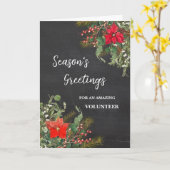 Rustieke Vrijwillige Kerstvakantie Kaart (Gele Bloem)