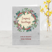Rustieke Vrijwillige Kerstvakantie Kaart (Gele Bloem)