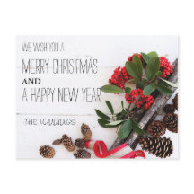 RUSTIEKE VROLIJKE KERST | VAKANTIE FOTO BRIEFKAART