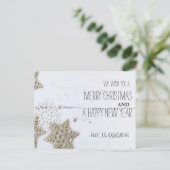 RUSTIEKE VROLIJKE KERST | VAKANTIE FOTO BRIEFKAART (Staand voorkant)