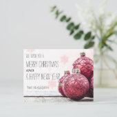 RUSTIEKE VROLIJKE KERST | VAKANTIE FOTO BRIEFKAART (Staand voorkant)