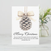 Rustieke vrolijke kerstkaart elegant (Staand voorkant)