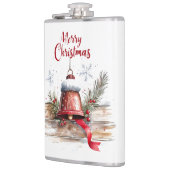 rustieke vrolijke kerstklokfles heupfles (Links)