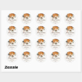 Rustieke Vrolijke Kerstmis botanische droge citrus Ronde Sticker (Vel)