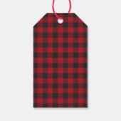 Rustieke Vrolijke Kerstmis Rood Plaid Kraft Cadeaulabel (Achterkant)