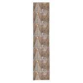 Rustieke Vrolijke Kerstmis Slogan Tafelloper (Voorkant)