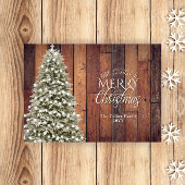 Rustieke vrolijke kleine kerstboom Kerstmis Feestdagenkaart