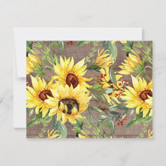 Rustieke vrolijke zonnebloemen verhuisbericht kaart (Achterkant)