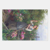 Rustieke vrouw Franse boerderij Decoupage Inpakpapier Vel (Voorkant 3)