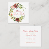 Rustieke, vrouwelijke bloemenkrans Visitekaartje (Voorkant / Achterkant)