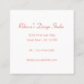 Rustieke, vrouwelijke bloemenkrans Visitekaartje (Achterkant)