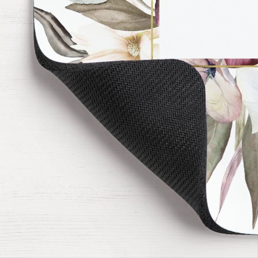 Rustieke Vrouwelijke Waterverf Wildbloemen Floral Muismat (Hoek)