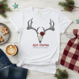 Rustieke Vrouwen Herten Head Rendier Skull Antlers T-shirt