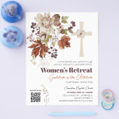 Rustieke vrouwenkerkontmoeting herfst bloemstuk flyer (Enkel)