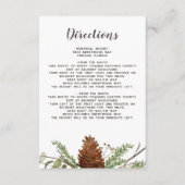 Rustieke vuisttakken dennenappel bruiloft details informatiekaartje (Voorkant)