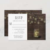 Rustieke vuurvliegjes Mason Jars String Lights RSV RSVP Kaartje (Voorkant / Achterkant)