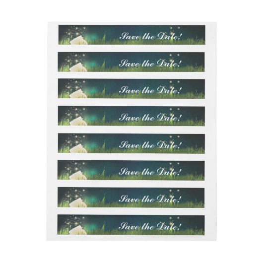 Rustieke vuurvliegjes Night Party Wrap Around Labe Omwikkelbaar Adreslabel (Vel)