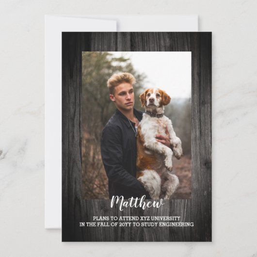 Rustieke Wagon Wheel Klasse Jaar Graduation Party Kaart (Achterkant)