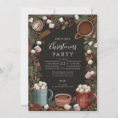 Rustieke warme chocolademelk Kerstmis Kaart (Voorkant)