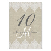 Rustieke warme kant bruiloft kaart (Achterkant)