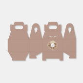 Rustieke warme neutrale kleuren Monogram Bedankdoosjes (Uitgevouwen)