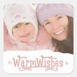 Rustieke warme wensen | Vakantie foto Stickers