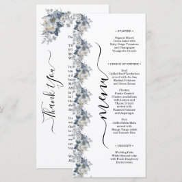 rustieke watercolor illustratie van een bloem menu